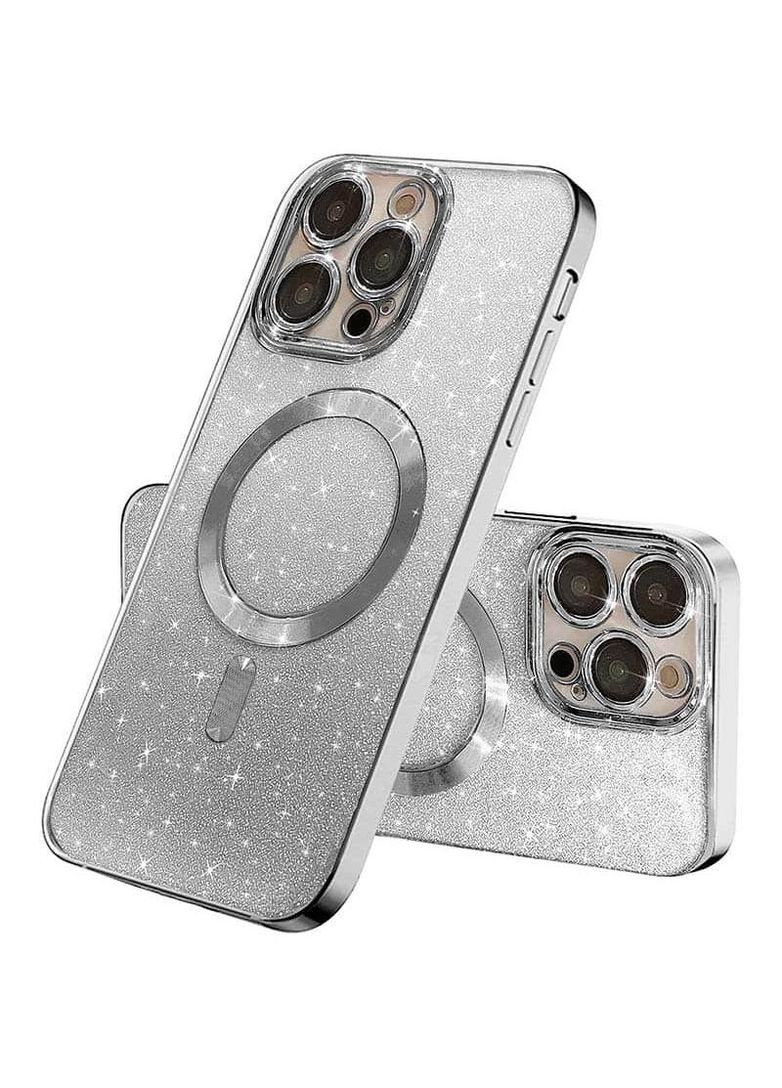 Чехол с блесками, защитными линзами на камеру и MagSafe для Apple iPhone 15 Pro (6.1") Epik (270015205)