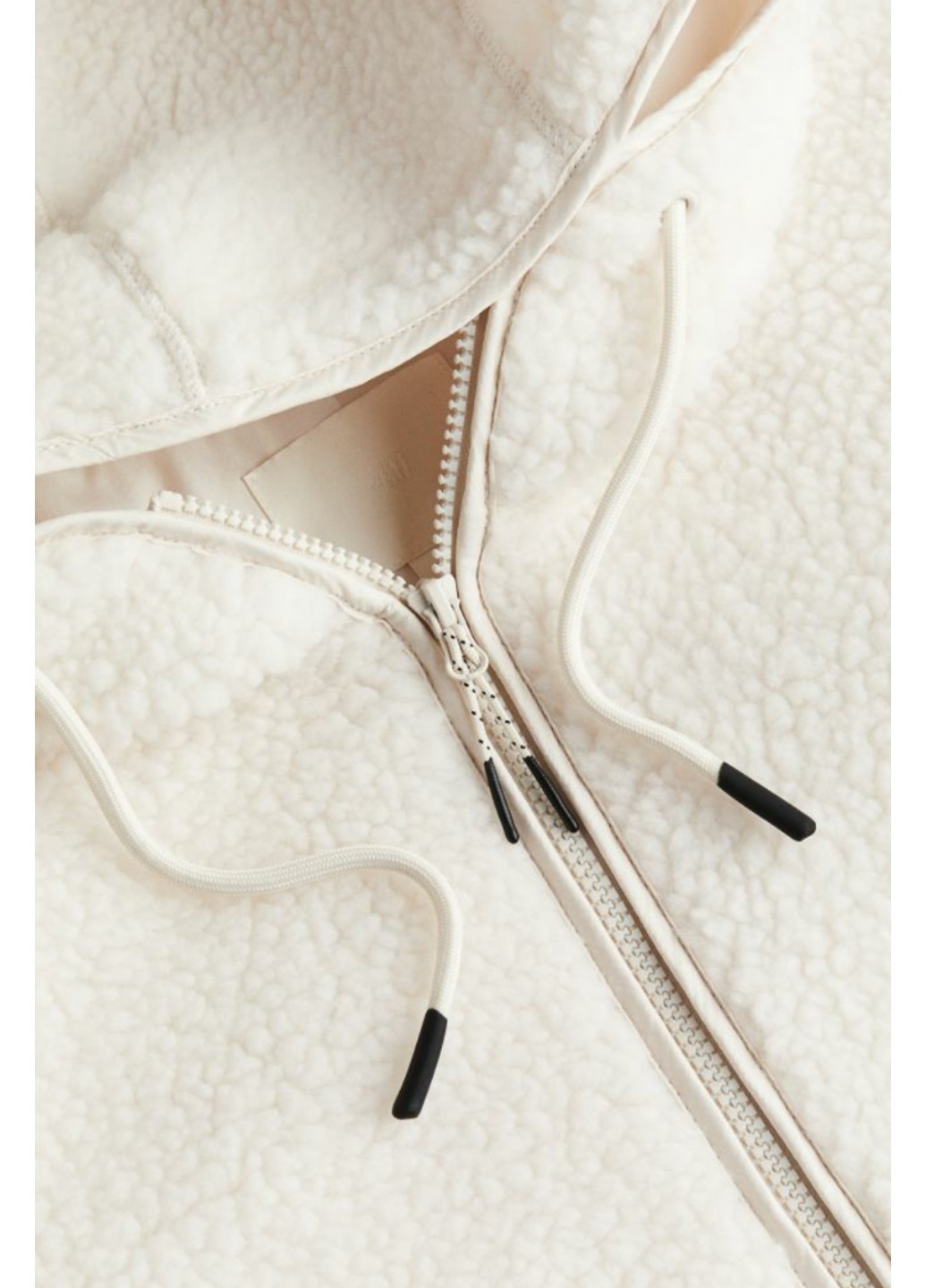 Біла демісезонна жіноча плюшева куртка н&м (56190) xs біла H&M