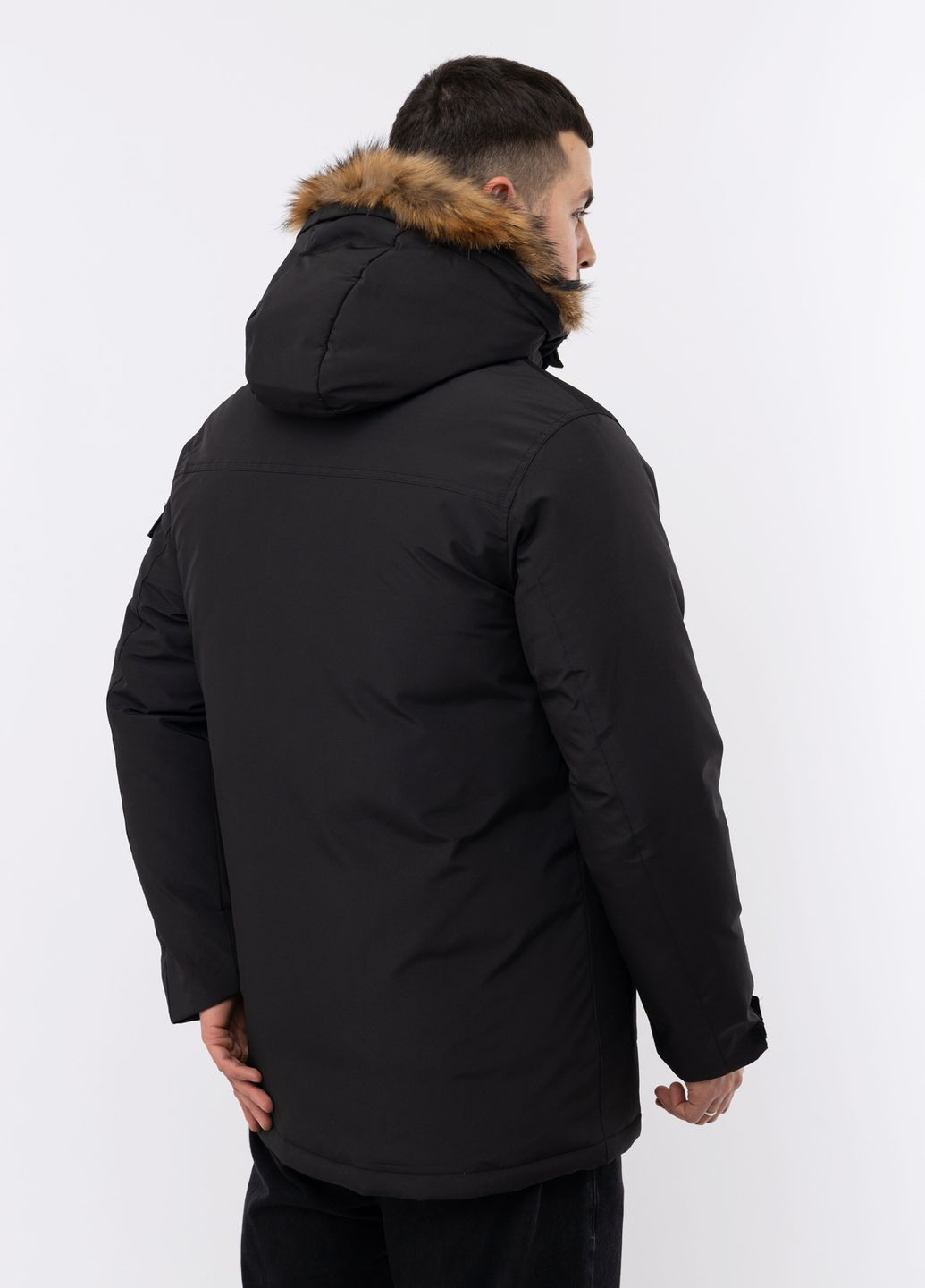 Чорна зимня чоловіча куртка колір чорний цб-00220372 K.F.G.L.
