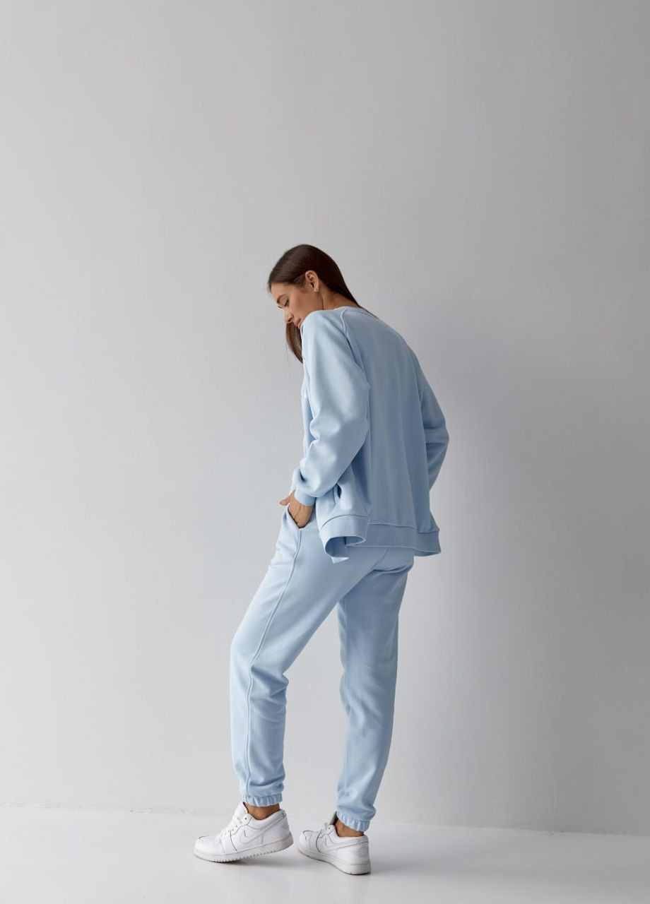 Жіночий костюм худі+джогери колір світло-блакитний р.L 441448 New Trend (263133676)