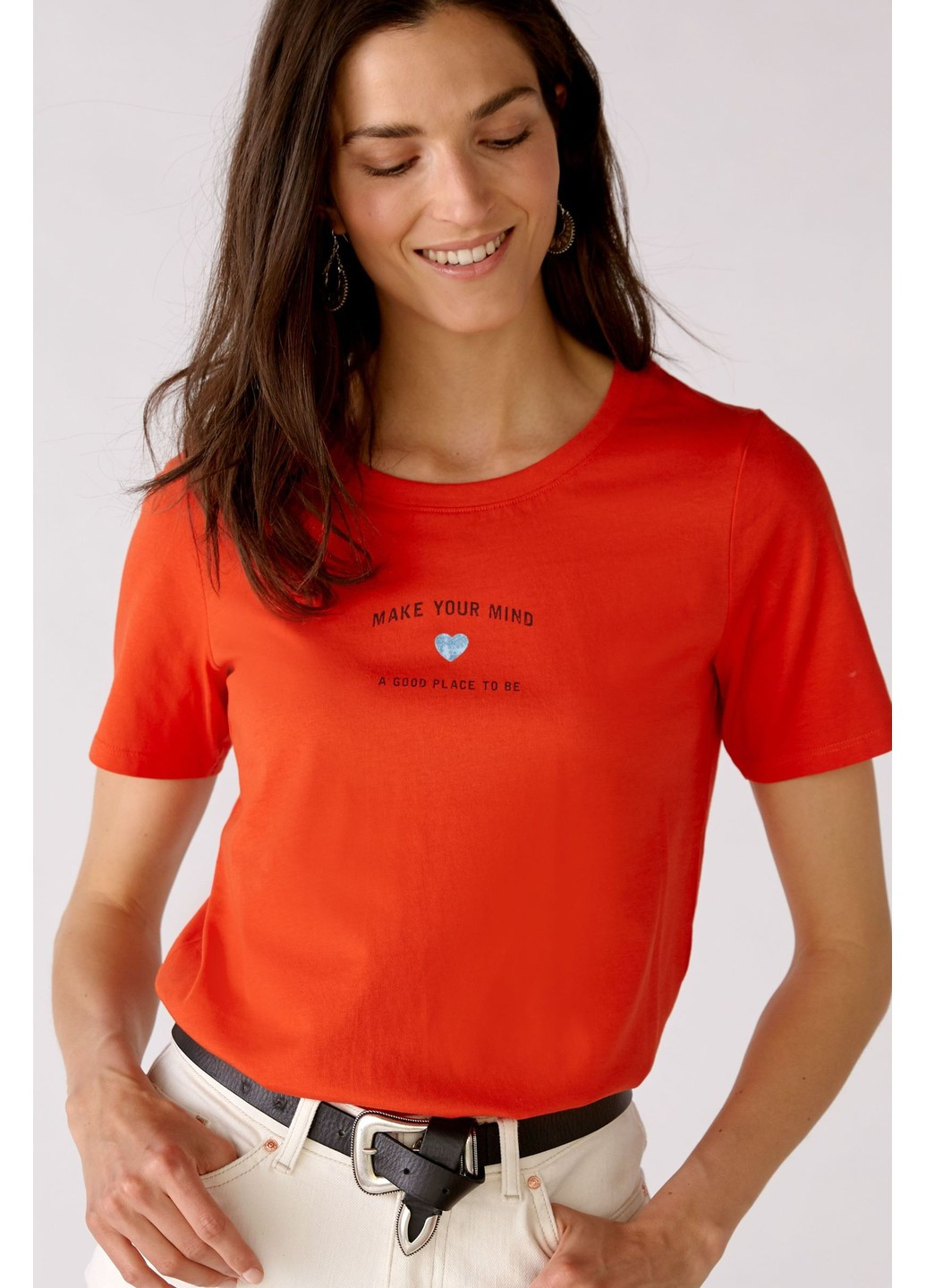 Оранжевая женская футболка оранжевый Oui