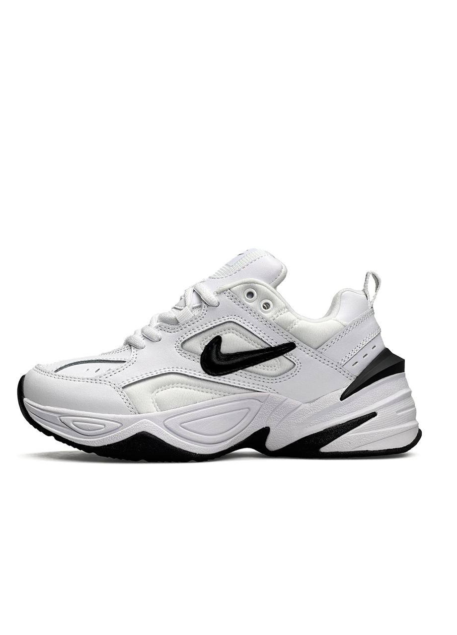 Белые демисезонные кроссовки женские, китай Nike M2K Tekno All White Black