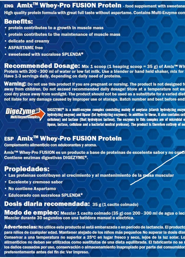 Whey-Pro FUSION 1000 g /33 servings/ Cookies Cream Amix Nutrition (256720228)