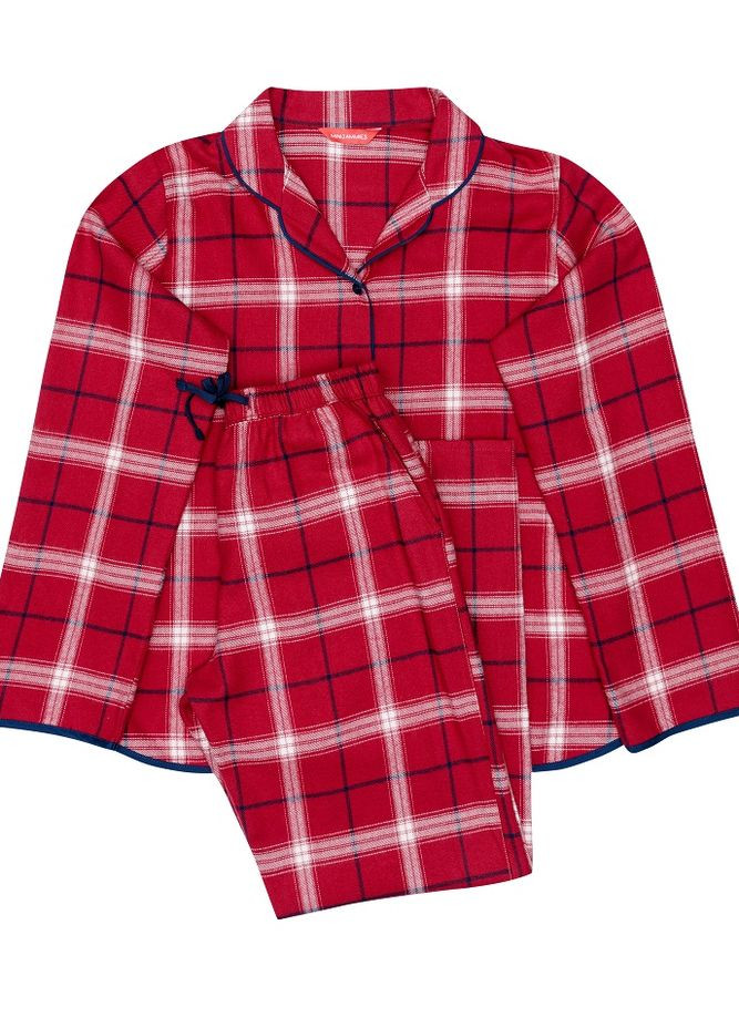 Червона зимня піжама дитяча унісекс 6885 рубашка + брюки Cyberjammies Noel