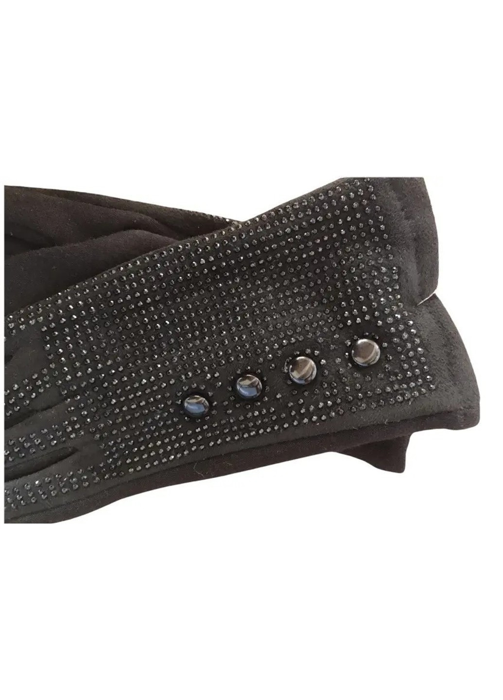 Жіночі розтяжні рукавички чорні 196S1 с BR-S (261771633)