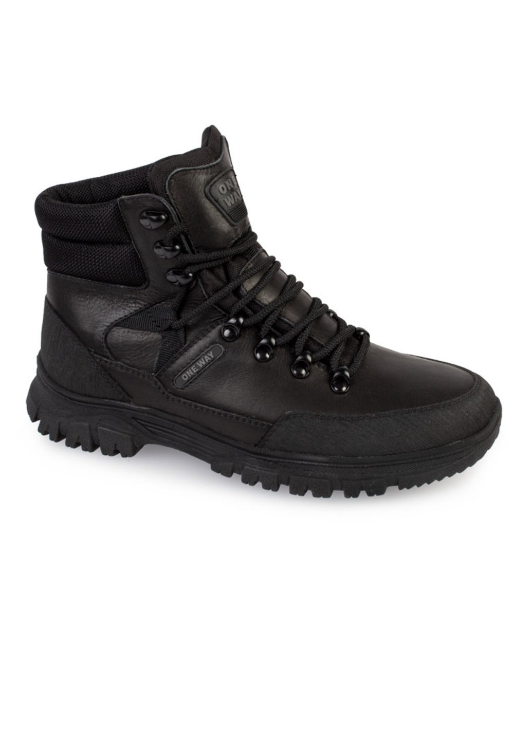 Черные зимние ботинки мужские бренда 9501049_(1) One Way