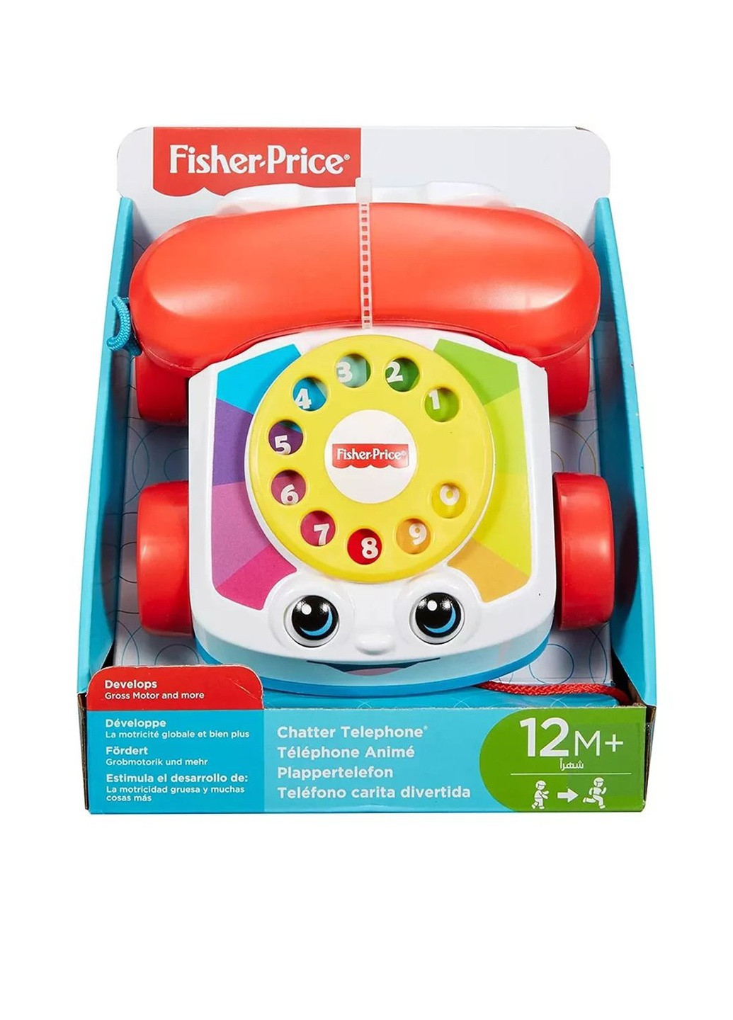 Игрушка-каталка "Веселый телефон" цвет разноцветный ЦБ-00057233 Fisher-Price (259467449)