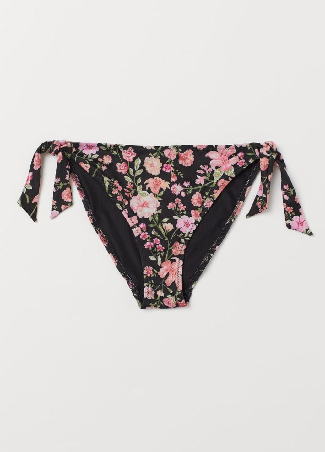 Черные купальные трусики-плавки с цветочным принтом H&M