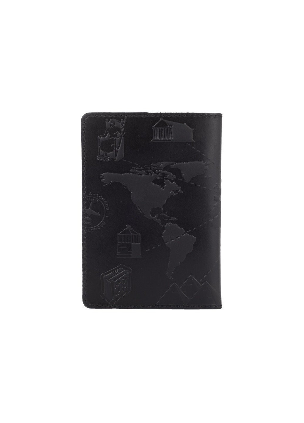 Обкладинка для паспорта зі шкіри HiArt PC-02 7 wonders of the world Червоний Hi Art (268371354)