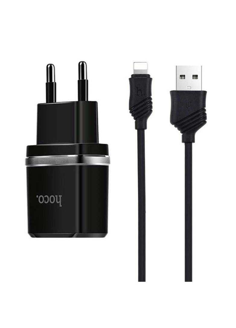 МЗП C12 Charger + Cable Lightning 2.4A 2USB Hoco (259790267)