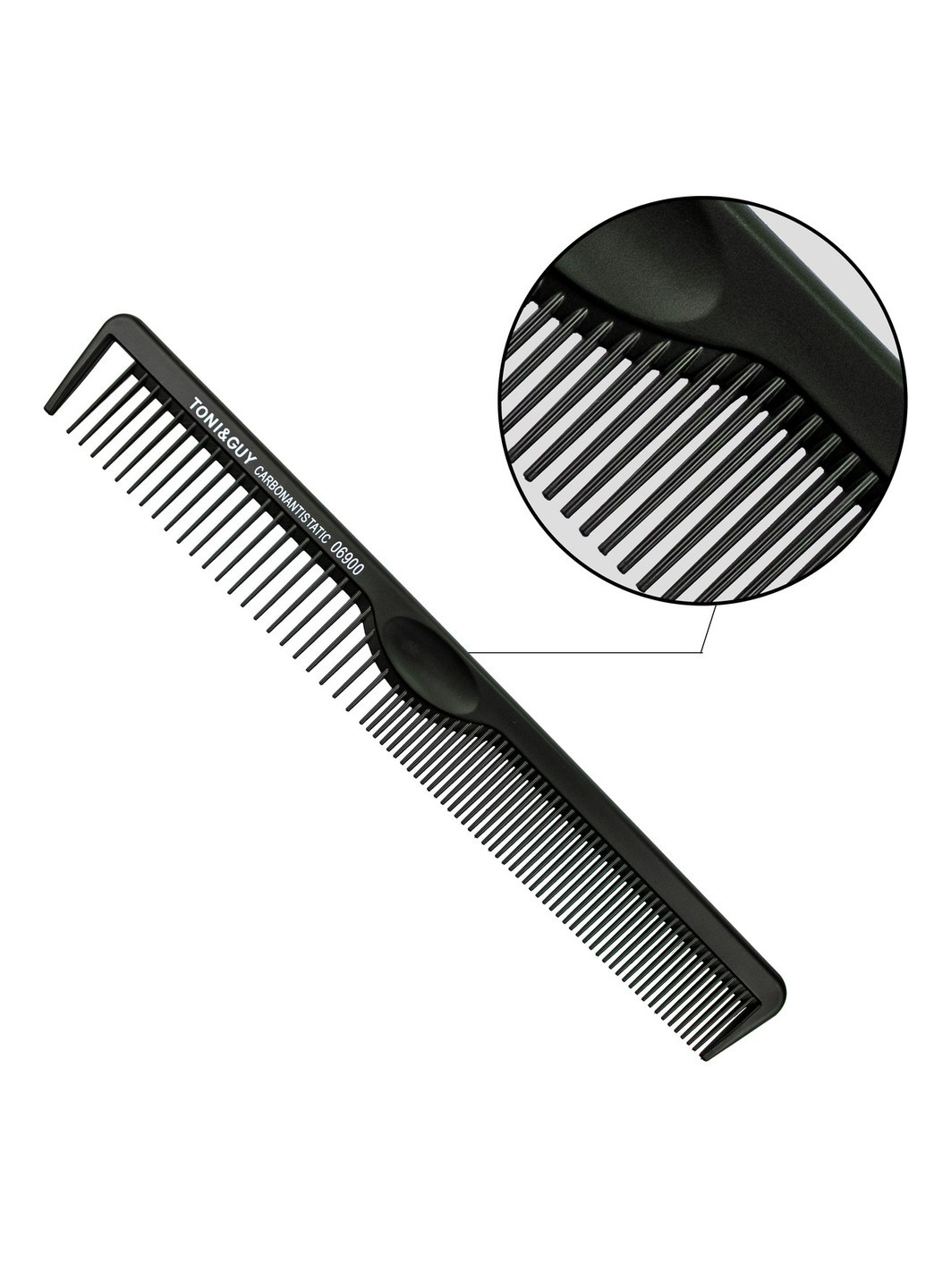 Гребінець для волосся Carbon T&G чорний 06900 гребінець для стрижки гребінець для перукаря планочка Toni & Guy (262292250)