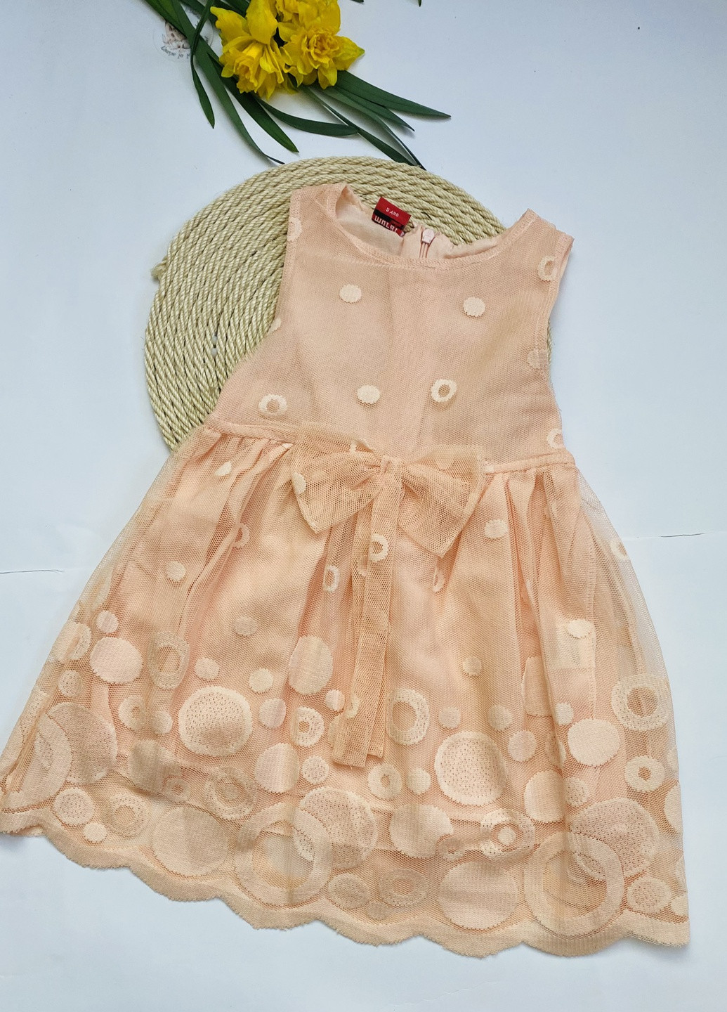 Персикова плаття для дівчаток із джинсовим жакетом Murat baby (259576131)