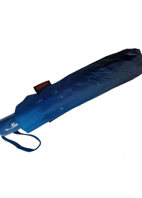 Синя парасолька напівавтомат toprain 2056 жіноча на 8 спиць краплі синій середня система антивітер (277633686)