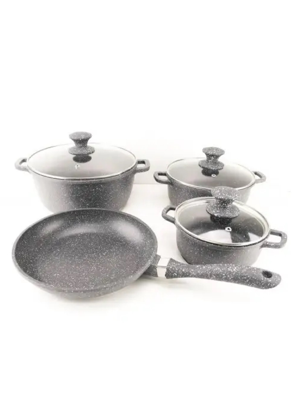 Набір комплект посуду для приготування їжі з мармуровим покриттям для всіх видів плит 7 предметів (475643-Prob) Unbranded (269691118)