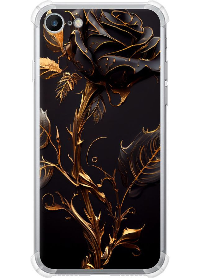 Силіконовий протиударний с посиленими кутами чохол 'Троянда 3' для Endorphone apple iphone se 2020 (267499515)