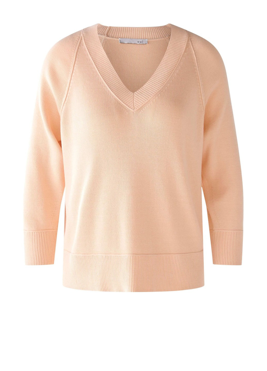 Персиковый демисезонный женский пуловер персиковый пуловер Oui