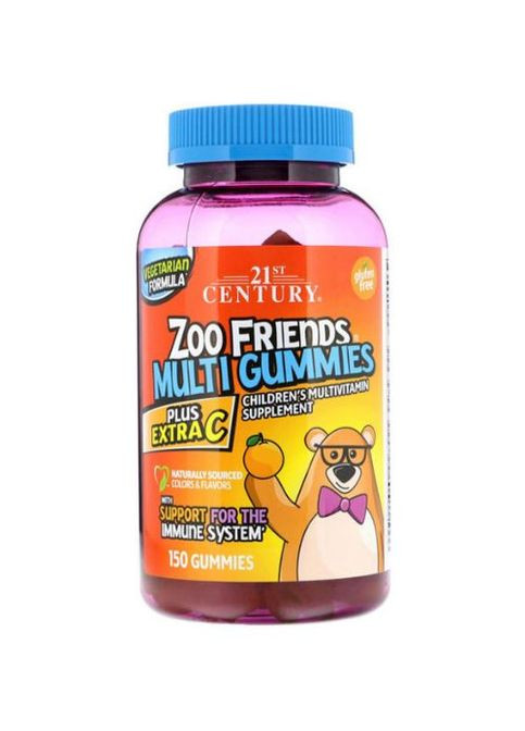 Zoo Friends Multi Gummies Plus Extra C 60 Chewable Tabs 21st Century (266629385)