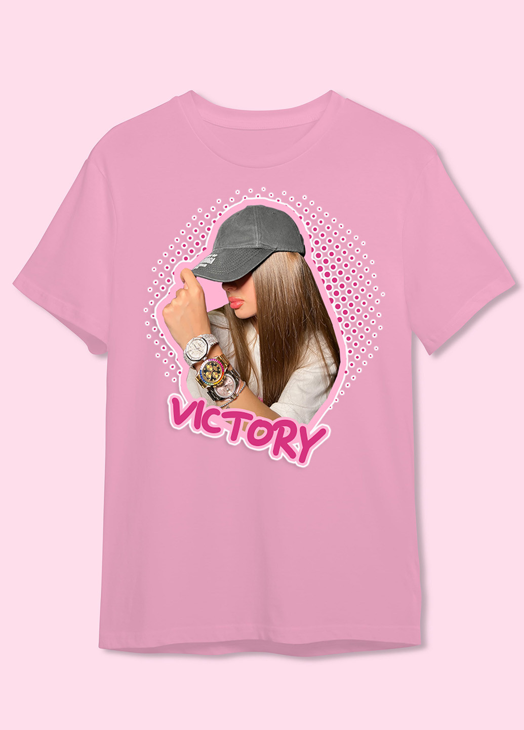 Розовая футболка розовая "victory" Lady Bunny
