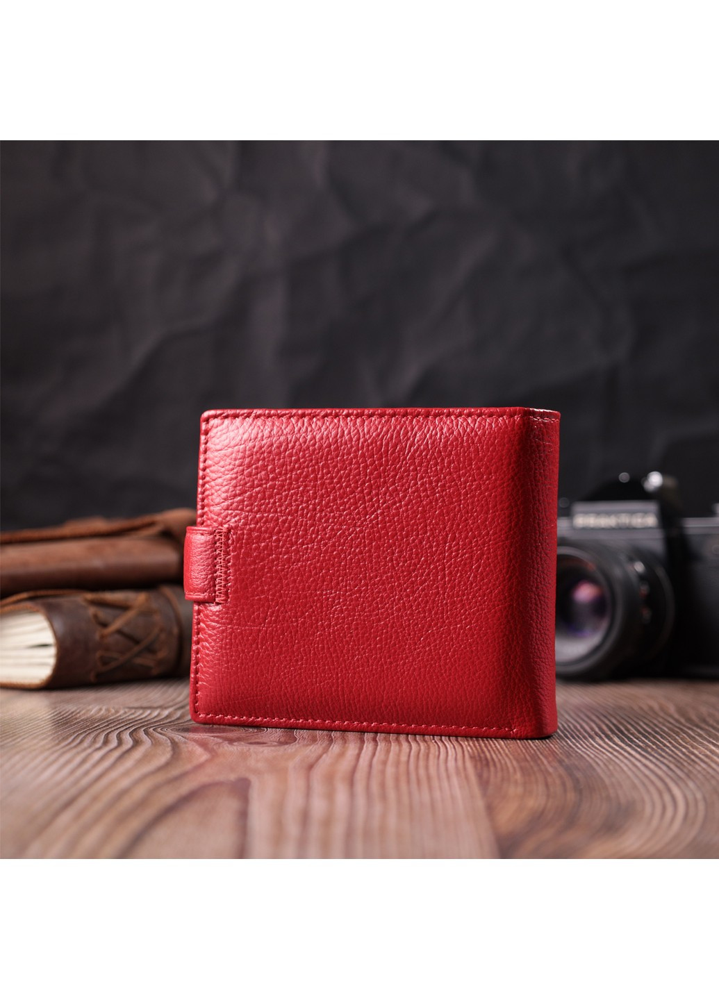 Женский трендовый бумажник из натуральной кожи 22555 Красный st leather (277980560)