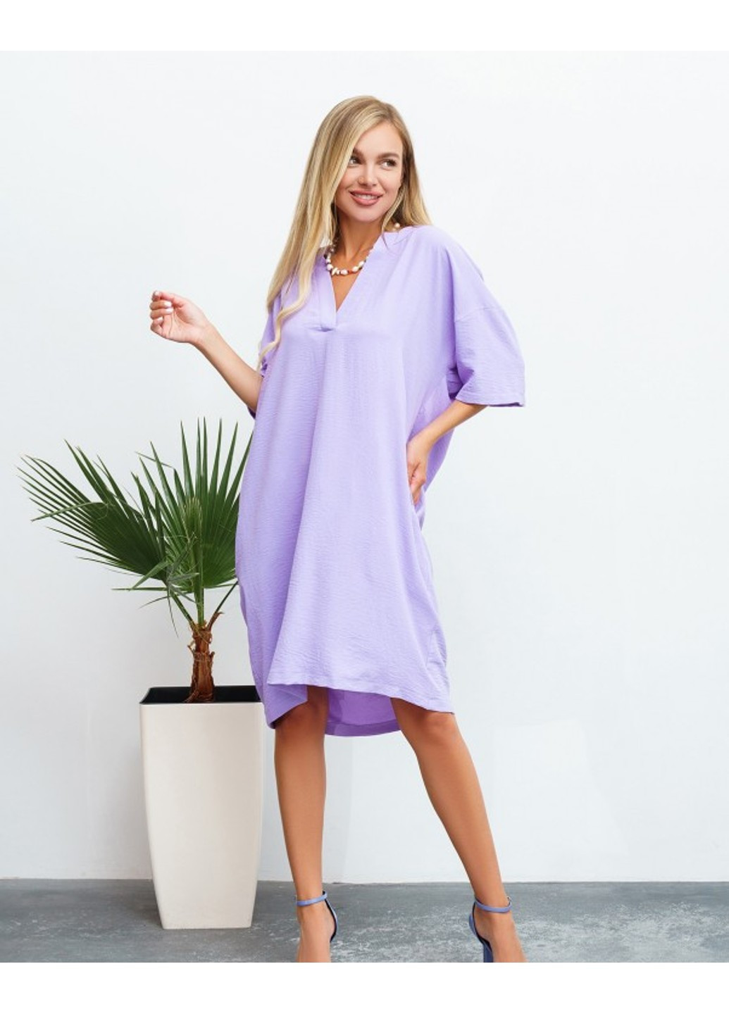 Фиолетовое повседневный платья 13465 сиреневый ISSA PLUS