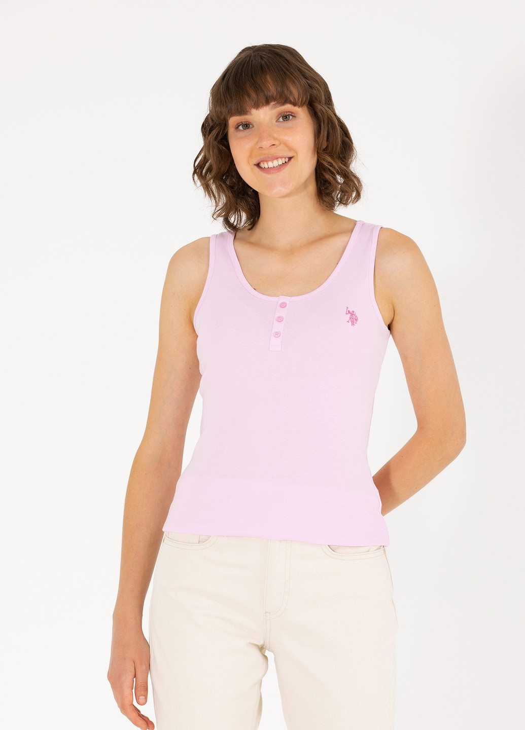 Розовая женская футболка-футболка u.s.polo assn женская U.S. Polo Assn.