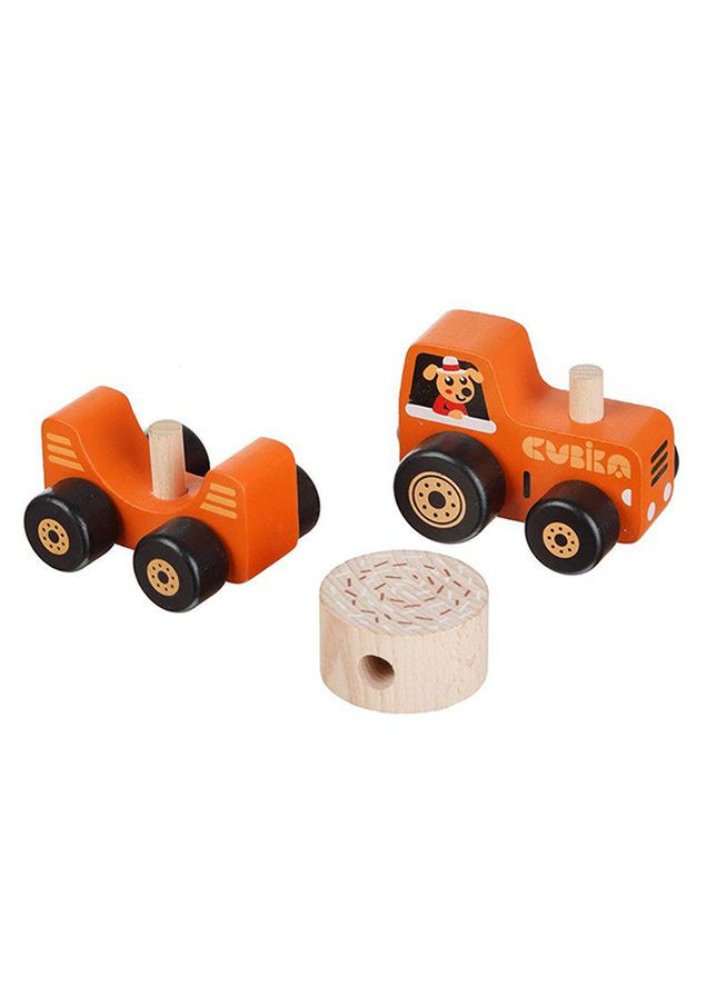 Розвиваюча іграшка "Трактор" колір різнокольоровий ЦБ-00132651 Cubika (277159459)