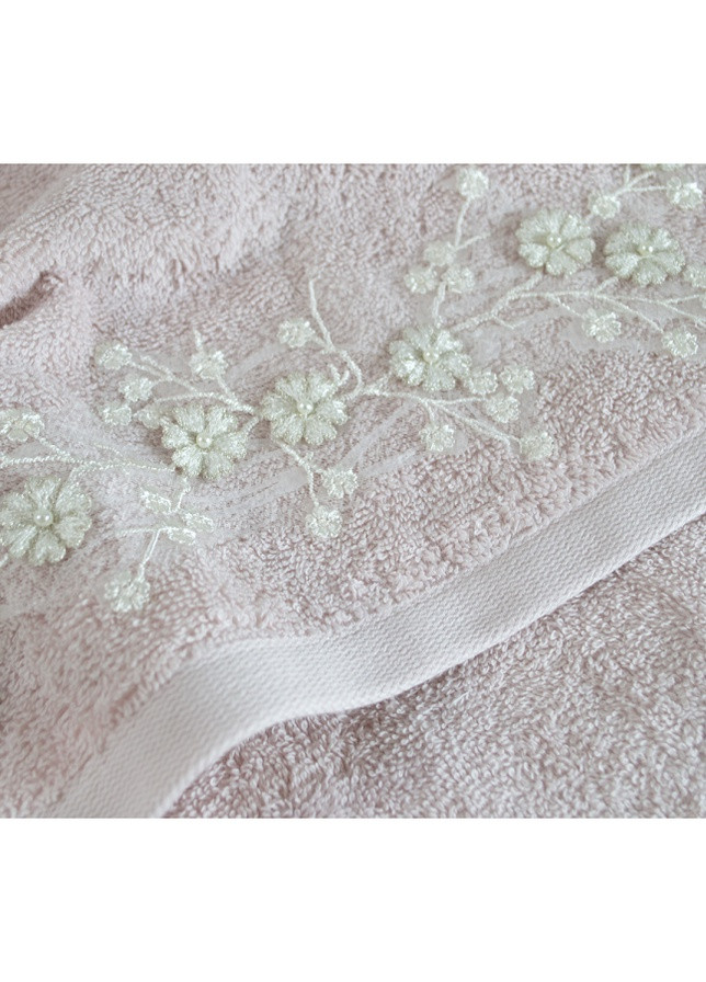 Irya полотенце wedding - ivy pudra пудра 50*90 орнамент пудровый производство - Турция