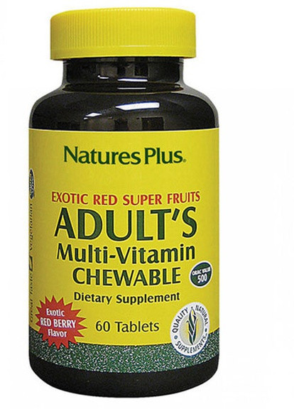 Nature's Plus Adults Multi-Vitamin Chewable 60 Tabs Red berry flavor Natures Plus (256725547)