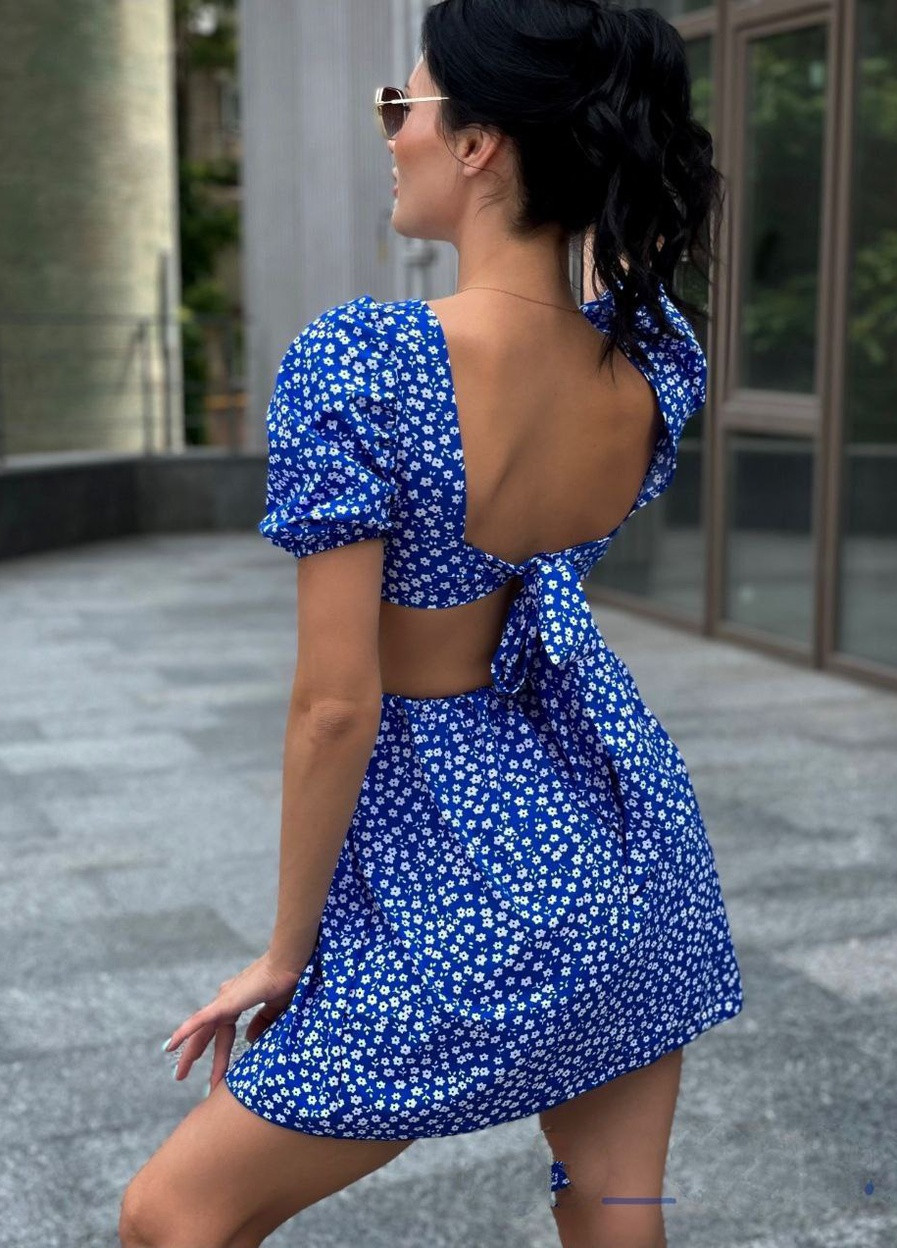 Синя повсякденний плаття з відкритою спиною LeVi