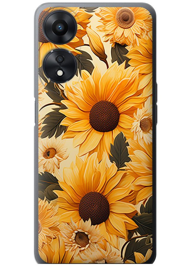 Силіконовий чохол 'Соняшники 2' для Endorphone Oppo A78 5G (267235161)