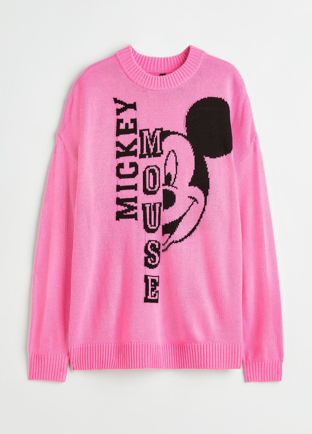 Розовый демисезонный жаккардовый свитер H&M