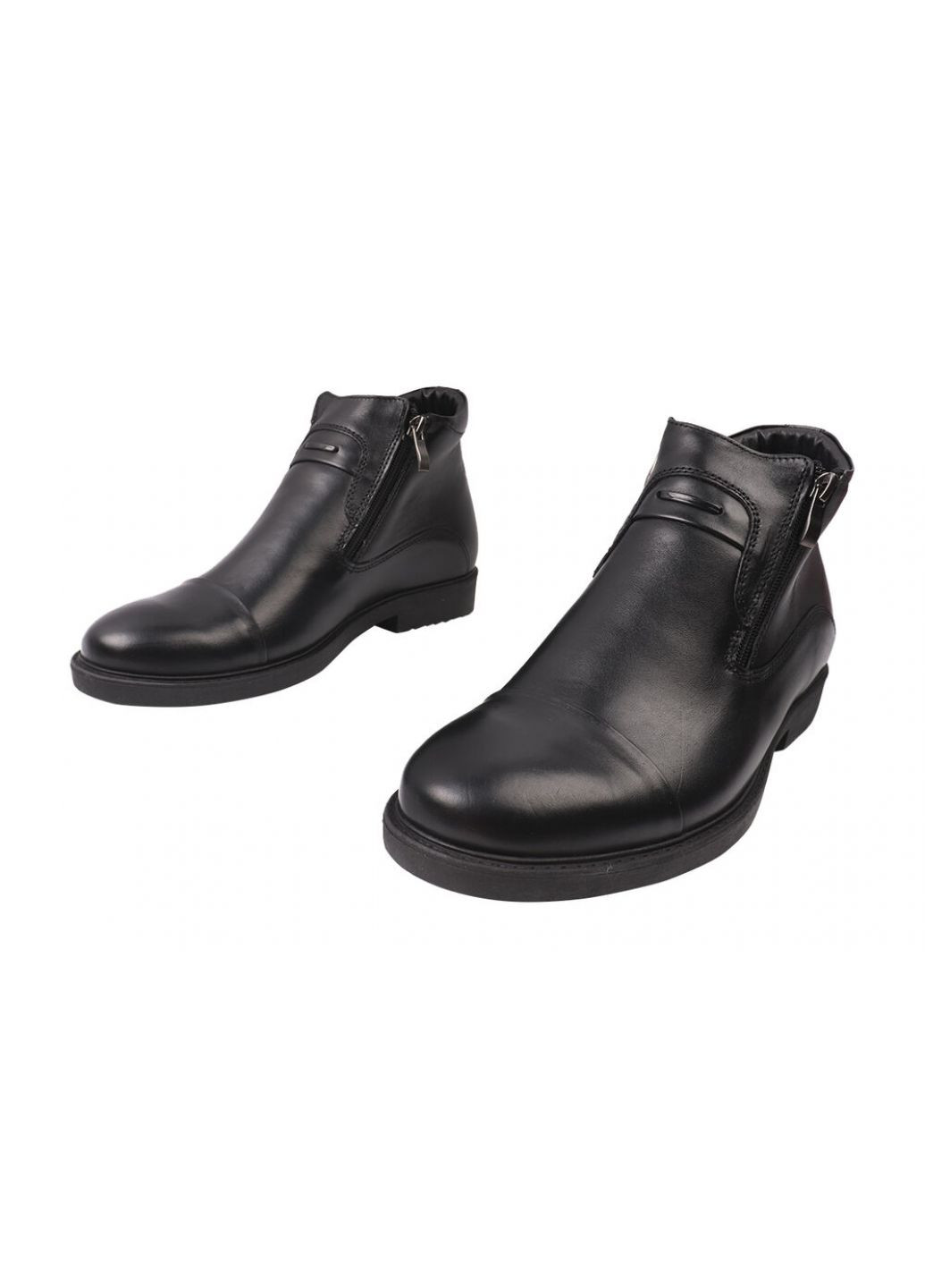 Черные ботинки мужские из натуральной кожы,черные,украина Vadrus
