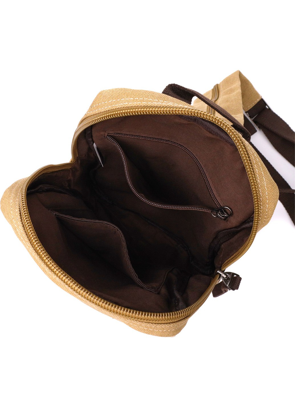 Удобный рюкзак для мужчин из плотного текстиля 22185 Песочный Vintage (267948744)