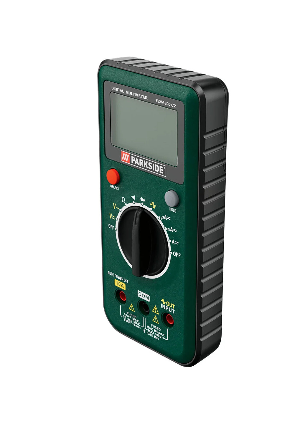 Цифровой мультиметр с автодиапазоном PDM 300 C2 зеленый Parkside (262007272)