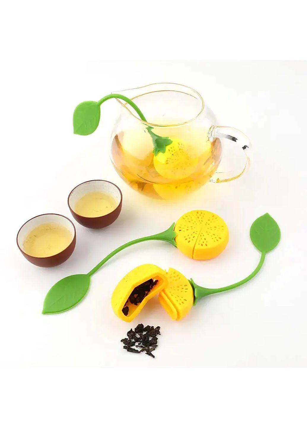 Заварник ситечко для заварювання силіконовий для чаю у вигляді фруктів (лимон) Kitchen Master (274060151)