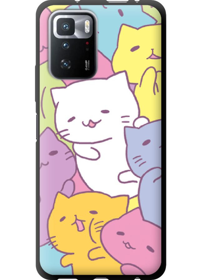 TPU чорний чохол 'Кошенята ' для Endorphone Xiaomi Redmi Note 10 Pro 5G (267818492)