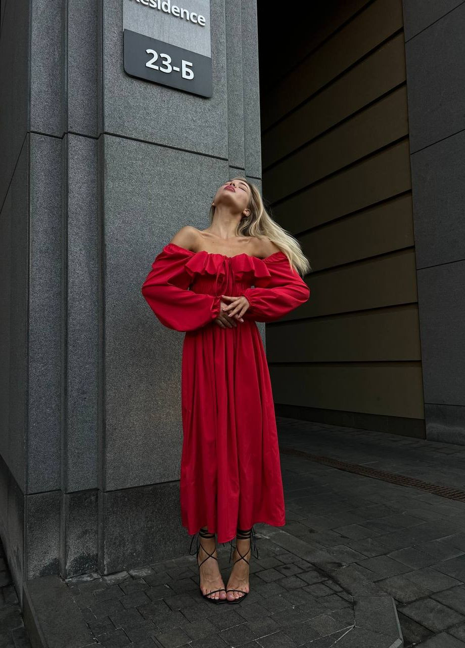 Червона кежуал жіноча сукня софт No Brand