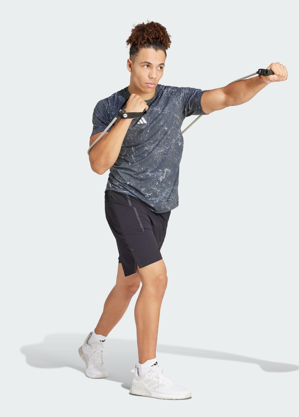 Чорна футболка power workout adidas