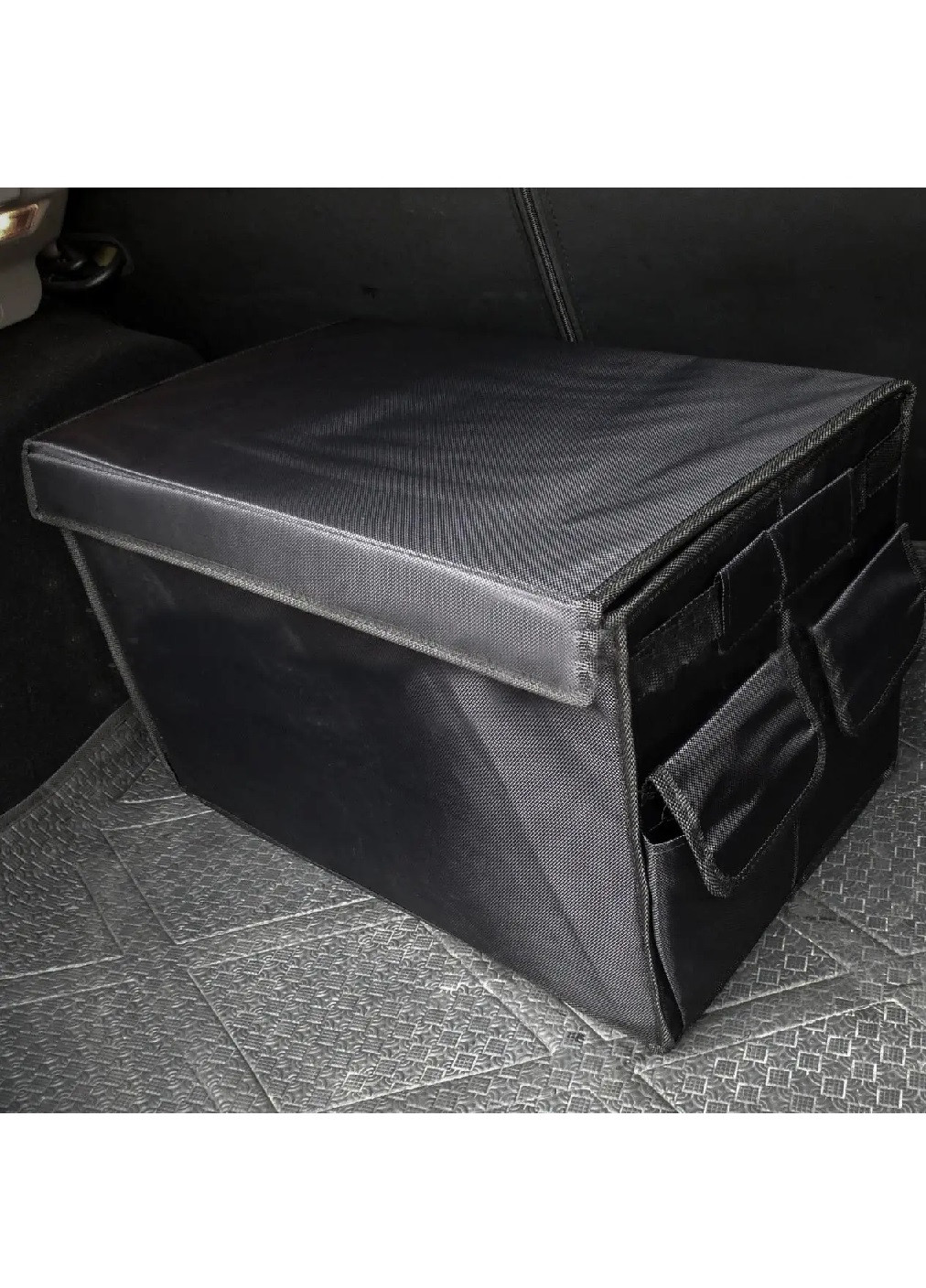 Автомобильный компактный складной универсальный органайзер в багажник экокожа 50х30х30 см (475071-Prob) Черный Unbranded (261404961)