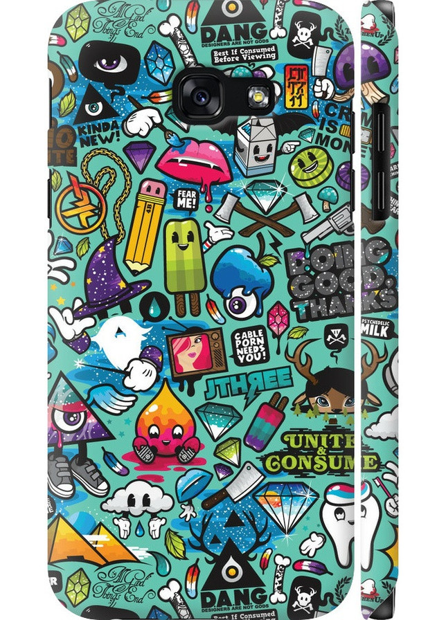 3D пластиковий матовий чохол 'Стікер бомбінг 1' для Samsung Galaxy A5 (2017) Endorphone Samsung Galaxy A5 (2017) (257881697)