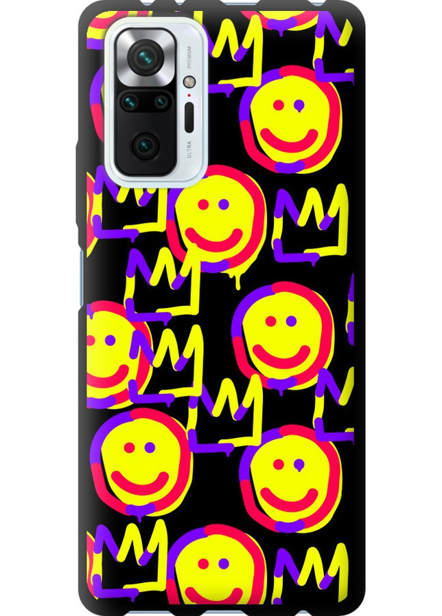 TPU черный чехол 'Смайлики v2' для Endorphone Xiaomi Redmi Note 10 Pro (258215735)