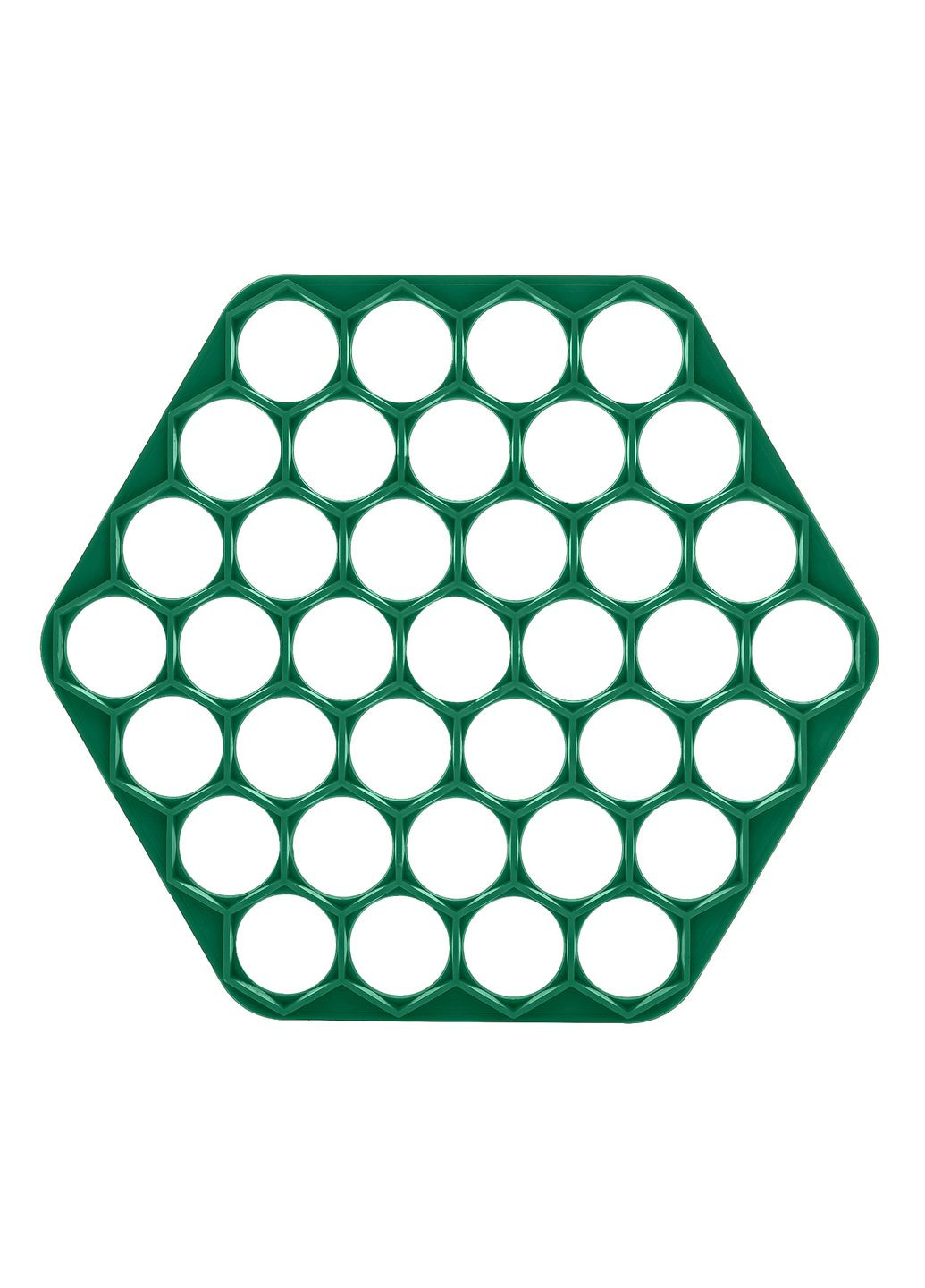 Пластикова пельменниця шестикутна форма для приготування пельменів) Ø23 см Зелений Kitchette (265300381)