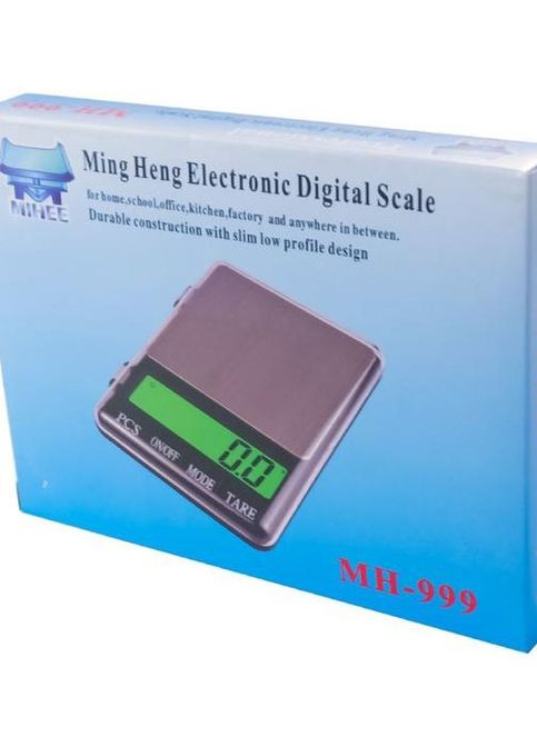 Ваги ювелірні Ming Heng Electronic Digital Scale MH-999 на 600 г (0.01 г) настільні з великою платформою No Brand (276525853)