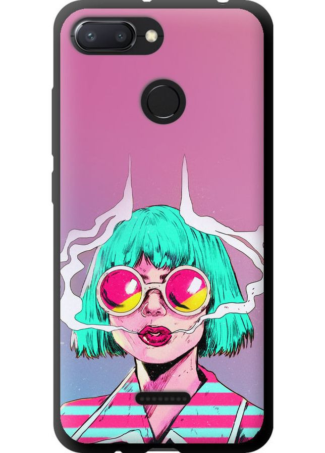 TPU чорний чохол 'Поп арт дівчина' для Endorphone Xiaomi Redmi 6 (276194676)