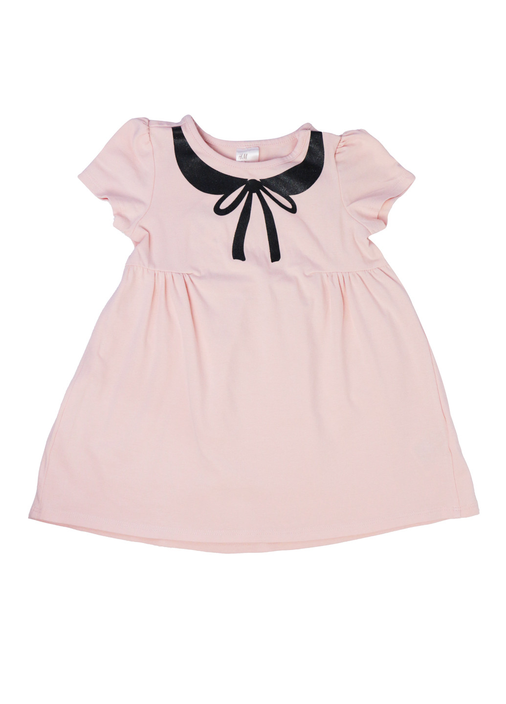 Світло-рожева плаття для дівчинки з коротким рукавом 74 рожевий H&M (257857918)