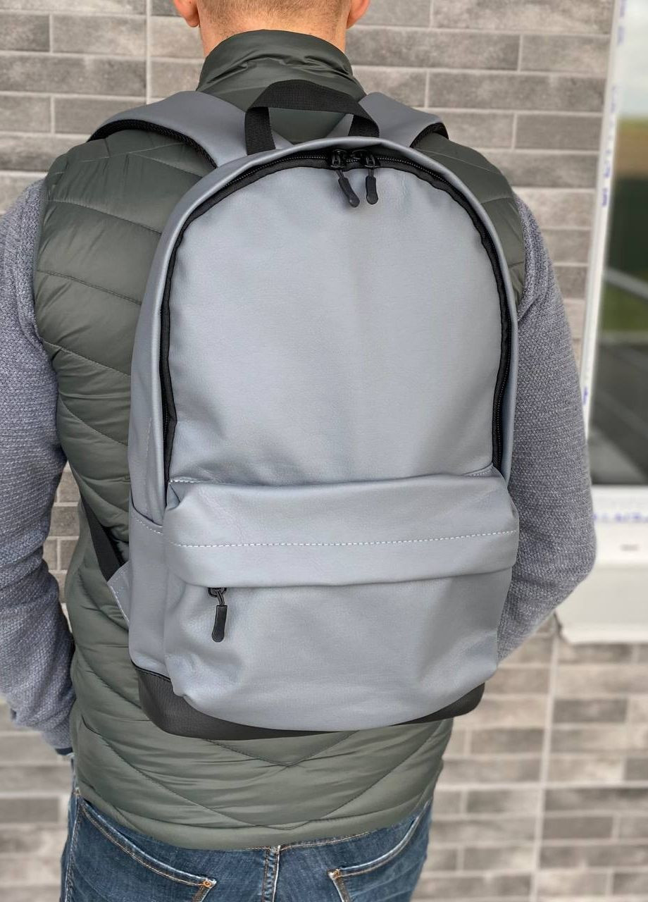 Сірий матовий рюкзак універсальний портфель Town Style grey No Brand (265399756)