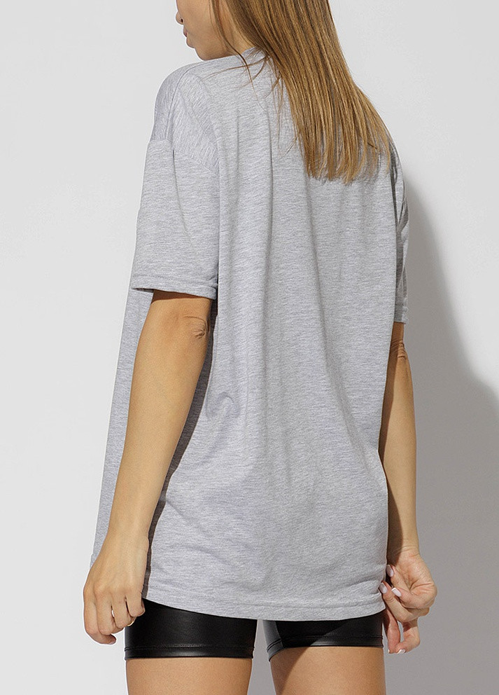 Сіра літня жіноча футболка регуляр колір сірий цб-00218985 Madmext