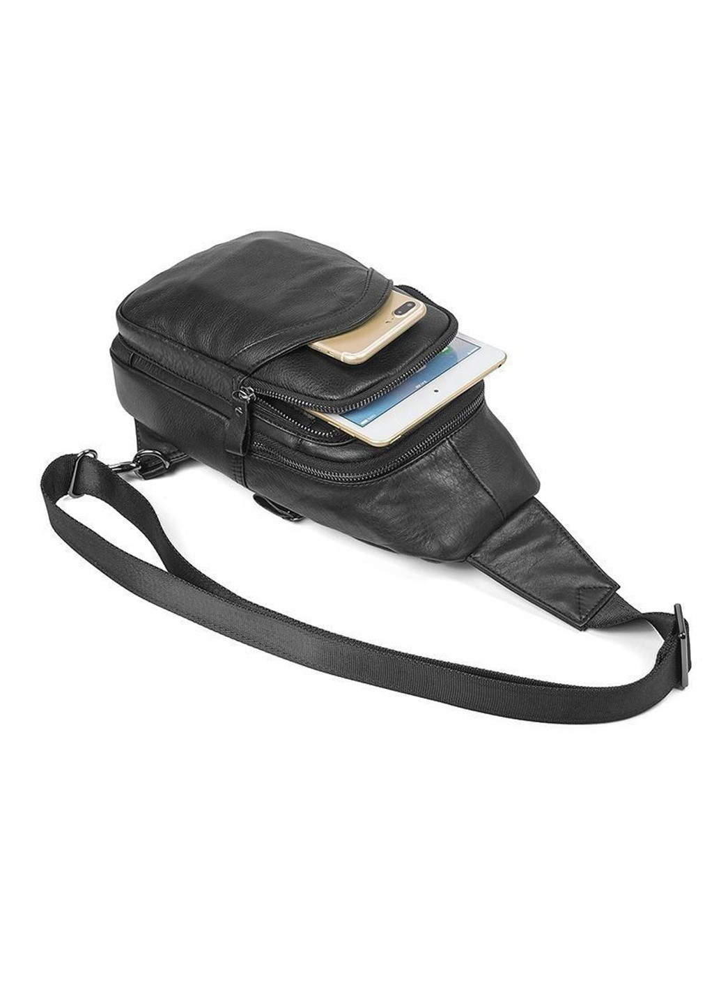 Шкіряний чоловічий рюкзак на одне плече JD4013A John McDee (272596962)