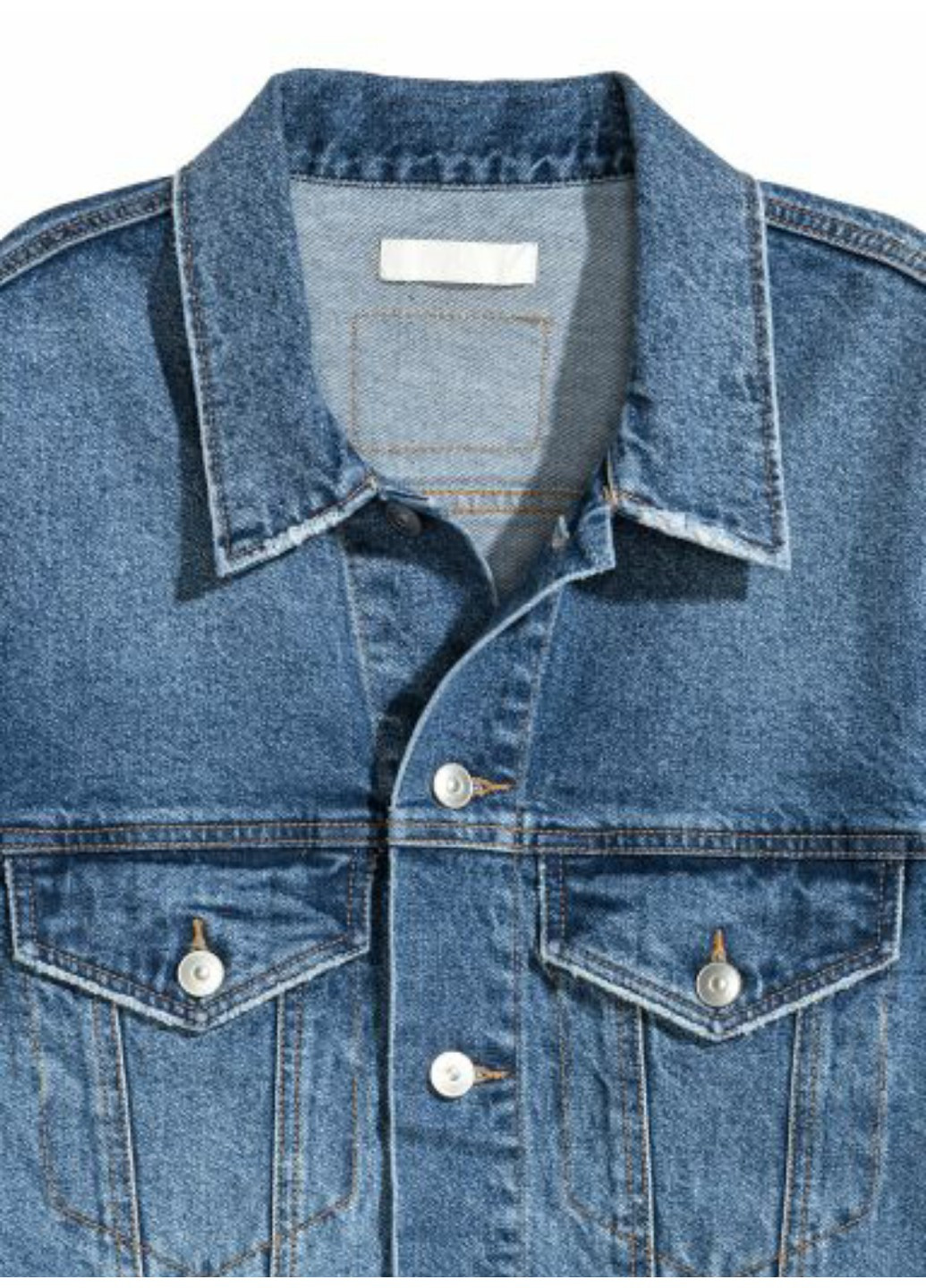 Синяя демисезонная женская джинсовая куртка н&м (56036) xs синяя H&M