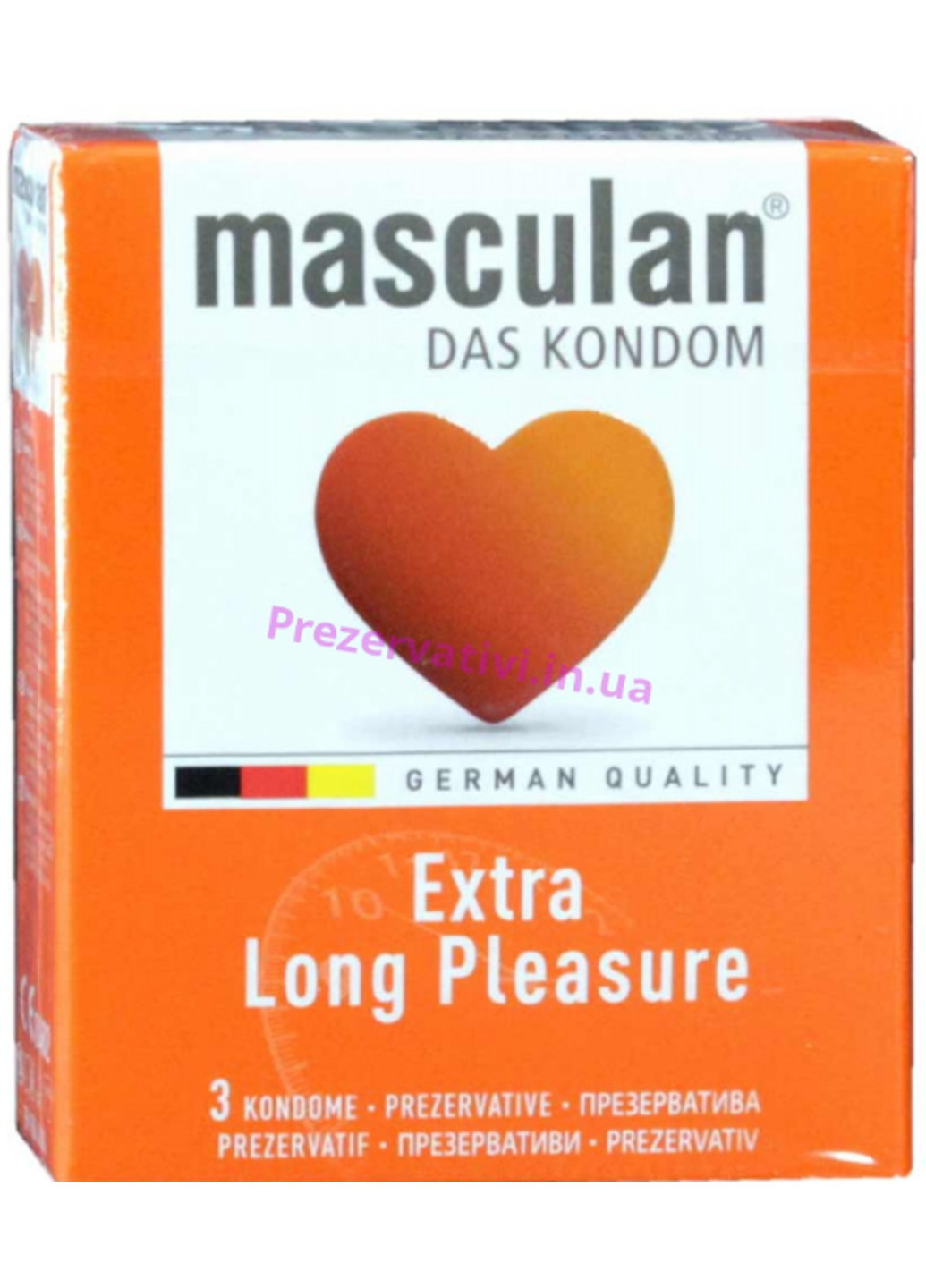Презервативи "Extra Long Pleasure" - (3шт) Masculan (272289376)